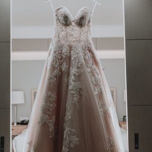 Princess Beaded Strapless Wedding Gown